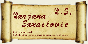 Marjana Samailović vizit kartica